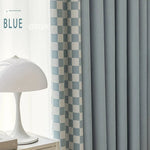 DIHIN HOME Modern Blue Color Plaid,Blackout Grommet Window Curtain Customized Curtain Drapes for Living Room Roman Shades Curtains Window Blinds custom curtains blackout curtains curtains for living room sheer curtains curtain fabric linen curtains kitchen curtains velvet curtains pinch pleat curtains bay window curtains outdoor curtains pleated curtains floral curtains dining room curtains kitchen valances drapes for bedroom patio curtains nursery curtains grommet curtains