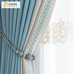 DIHIN HOME Modern Blue Color With Green Lace,Blackout Grommet Window Curtain Customized Curtain Drapes for Living Room Roman Shades Curtains Window Blinds custom curtains blackout curtains curtains for living room sheer curtains curtain fabric linen curtains kitchen curtains velvet curtains pinch pleat curtains bay window curtains outdoor curtains pleated curtains floral curtains dining room curtains kitchen valances drapes for bedroom patio curtains nursery curtains grommet curtains