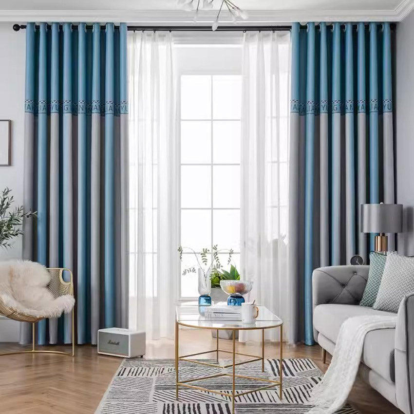 DIHIN HOME Modern Blue Gradient Printed,Blackout Grommet Window Curtain for Living Room,1 Panel Roman Shades Curtains Window Blinds custom curtains blackout curtains curtains for living room sheer curtains curtain fabric linen curtains kitchen curtains velvet curtains pinch pleat curtains bay window curtains outdoor curtains pleated curtains floral curtains dining room curtains kitchen valances drapes for bedroom patio curtains nursery curtains grommet curtains