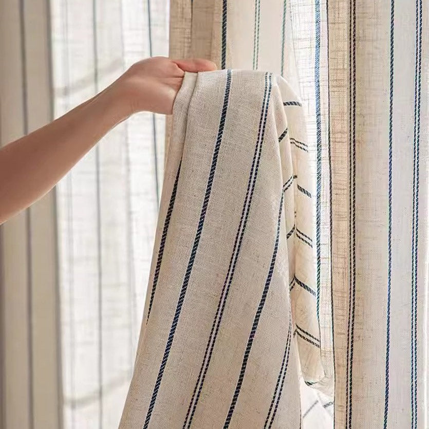 DIHIN HOME Modern Blue Striped,Blackout Grommet Window Sheer Curtain for Living Room,52x63-inch,1 Panel Roman Shades Curtains Window Blinds custom curtains blackout curtains curtains for living room sheer curtains curtain fabric linen curtains kitchen curtains velvet curtains pinch pleat curtains bay window curtains outdoor curtains pleated curtains floral curtains dining room curtains kitchen valances drapes for bedroom patio curtains nursery curtains grommet curtains