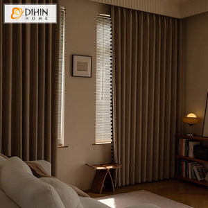 DIHIN HOME Modern Brown Color,Blackout Grommet Window Curtain Customized Curtain Drapes for Living Room Roman Shades Curtains Window Blinds custom curtains blackout curtains curtains for living room sheer curtains curtain fabric linen curtains kitchen curtains velvet curtains pinch pleat curtains bay window curtains outdoor curtains pleated curtains floral curtains dining room curtains kitchen valances drapes for bedroom patio curtains nursery curtains grommet curtains