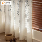 DIHIN HOME Modern Chinese Calligraphy Cotton Linen,Grommet Window Curtain for Living Room,Customzied Curtains Roman Shades Curtains Window Blinds custom curtains blackout curtains curtains for living room sheer curtains curtain fabric linen curtains kitchen curtains velvet curtains pinch pleat curtains bay window curtains outdoor curtains pleated curtains floral curtains dining room curtains kitchen valances drapes for bedroom patio curtains nursery curtains grommet curtains