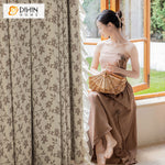 DIHIN HOME Modern Coffee Flowers Printed,Grommet Window Curtain for Living Room,52x63-inch,1 Panel Roman Shades Curtains Window Blinds custom curtains blackout curtains curtains for living room sheer curtains curtain fabric linen curtains kitchen curtains velvet curtains pinch pleat curtains bay window curtains outdoor curtains pleated curtains floral curtains dining room curtains kitchen valances drapes for bedroom patio curtains nursery curtains grommet curtains