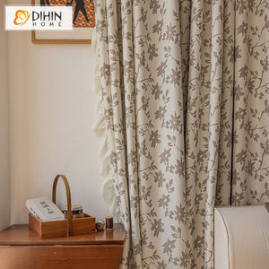 DIHIN HOME Modern Coffee Flowers Printed,Grommet Window Curtain for Living Room,52x63-inch,1 Panel Roman Shades Curtains Window Blinds custom curtains blackout curtains curtains for living room sheer curtains curtain fabric linen curtains kitchen curtains velvet curtains pinch pleat curtains bay window curtains outdoor curtains pleated curtains floral curtains dining room curtains kitchen valances drapes for bedroom patio curtains nursery curtains grommet curtains