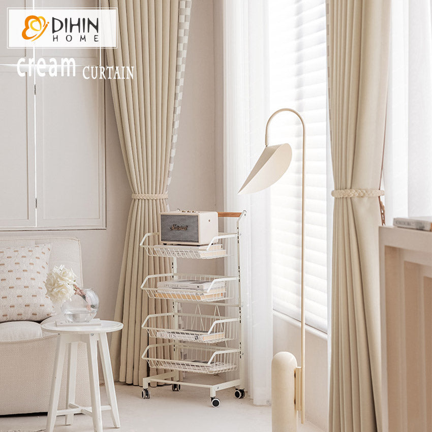 DIHIN HOME Modern Cream Color Plaid Fabric Jacquard,Half Blackout Grommet Window Curtain for Living Room ,52x63-inch,1 Panel Roman Shades Curtains Window Blinds custom curtains blackout curtains curtains for living room sheer curtains curtain fabric linen curtains kitchen curtains velvet curtains pinch pleat curtains bay window curtains outdoor curtains pleated curtains floral curtains dining room curtains kitchen valances drapes for bedroom patio curtains nursery curtains grommet curtains