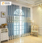 DIHIN HOME Modern Fashion Blue Embroidered Sheer Curtains,Grommet Window Curtain for Living Room ,52x63-inch,1 Panel Roman Shades Curtains Window Blinds custom curtains blackout curtains curtains for living room sheer curtains curtain fabric linen curtains kitchen curtains velvet curtains pinch pleat curtains bay window curtains outdoor curtains pleated curtains floral curtains dining room curtains kitchen valances drapes for bedroom patio curtains nursery curtains grommet curtains
