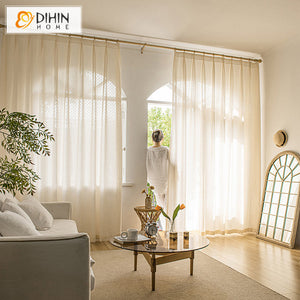 DIHIN HOME Modern Geometric,Blackout Grommet Window Sheer Curtain for Living Room,52x63-inch,1 Panel Roman Shades Window Curtains Curtains Window Blinds Curtains Drapes linen drapery curtains and drapes windows drapes custom curtains blackout curtains curtains for living room window shades sheer curtains curtain fabric window treatments custom drapery