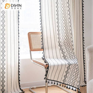 DIHIN HOME Modern Geometric Striped Painting Printed,Blackout Grommet Window Curtain for Living Room ,52x63-inch,1 Panel Roman Shades Curtains Window Blinds custom curtains blackout curtains curtains for living room sheer curtains curtain fabric linen curtains kitchen curtains velvet curtains pinch pleat curtains bay window curtains outdoor curtains pleated curtains floral curtains dining room curtains kitchen valances drapes for bedroom patio curtains nursery curtains grommet curtains