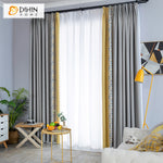 DIHIN HOME Modern Grey and Yellow Fabric,Blackout Grommet Window Curtain for Living Room,52x63-inch,1 Panel Roman Shades Curtains Window Blinds custom curtains blackout curtains curtains for living room sheer curtains curtain fabric linen curtains kitchen curtains velvet curtains pinch pleat curtains bay window curtains outdoor curtains pleated curtains floral curtains dining room curtains kitchen valances drapes for bedroom patio curtains nursery curtains grommet curtains