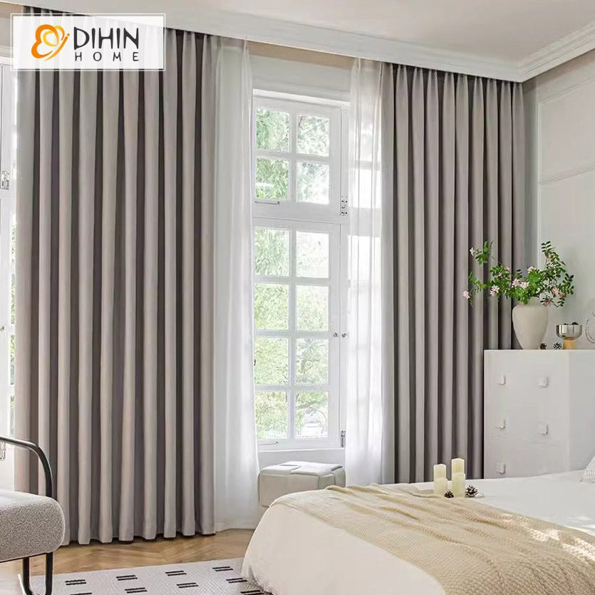 DIHIN HOME Modern High Quality Thickness Grey,Blackout Grommet Window Curtain for Living Room,52x63-inch,1 Panel Roman Shades Curtains Window Blinds custom curtains blackout curtains curtains for living room sheer curtains curtain fabric linen curtains kitchen curtains velvet curtains pinch pleat curtains bay window curtains outdoor curtains pleated curtains floral curtains dining room curtains kitchen valances drapes for bedroom patio curtains nursery curtains grommet curtains