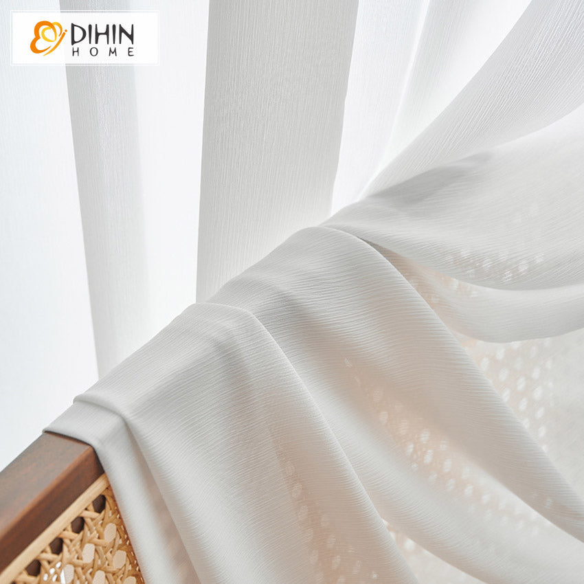 DIHIN HOME Modern High Quality White Striped Sheer Curtain,Grommet Window Curtain for Living Room ,52x63-inch,1 Panelriped Roman Shades Curtains Window Blinds custom curtains blackout curtains curtains for living room sheer curtains curtain fabric linen curtains kitchen curtains velvet curtains pinch pleat curtains bay window curtains outdoor curtains pleated curtains floral curtains dining room curtains kitchen valances drapes for bedroom patio curtains nursery curtains grommet curtains
