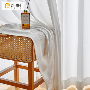 DIHIN HOME Modern High Quality White Striped Sheer Curtain,Grommet Window Curtain for Living Room ,52x63-inch,1 Panelriped Roman Shades Curtains Window Blinds custom curtains blackout curtains curtains for living room sheer curtains curtain fabric linen curtains kitchen curtains velvet curtains pinch pleat curtains bay window curtains outdoor curtains pleated curtains floral curtains dining room curtains kitchen valances drapes for bedroom patio curtains nursery curtains grommet curtains