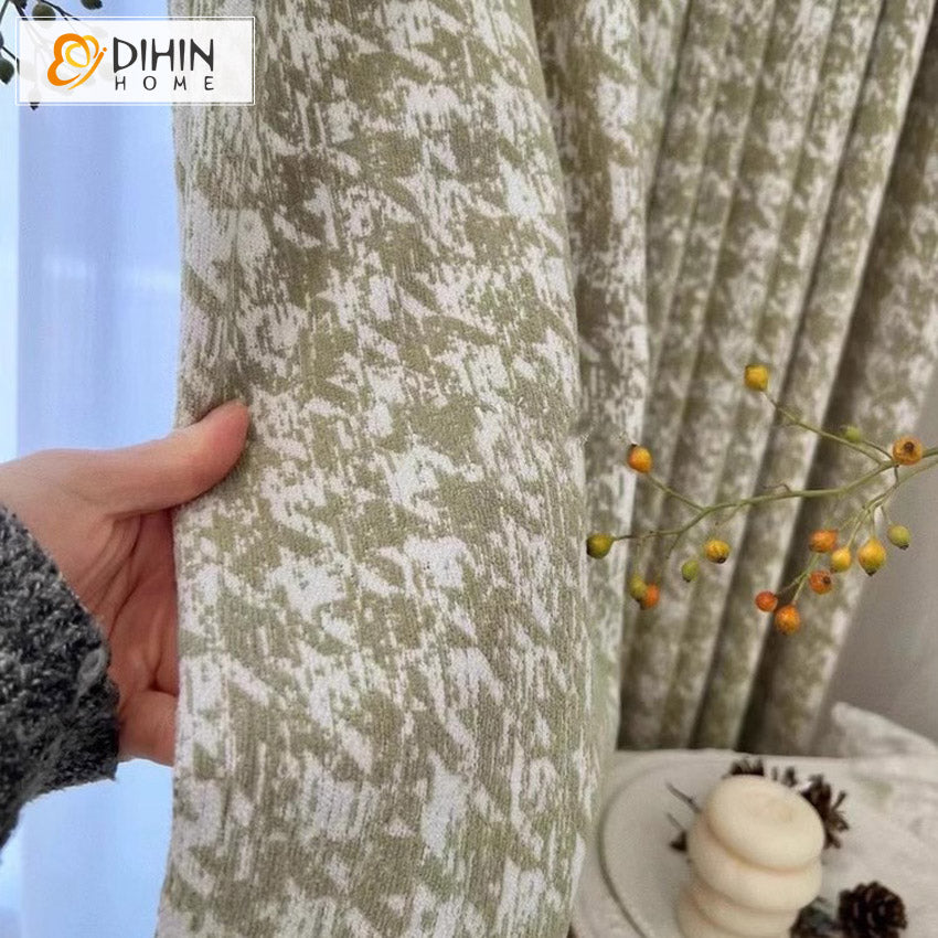 DIHIN HOME Modern Houndstooth Jacquard,Blackout Grommet Window Curtain For Living Room ,52x63-inch,1  Panel Roman Shades Curtains Window Blinds custom curtains blackout curtains curtains for living room sheer curtains curtain fabric linen curtains kitchen curtains velvet curtains pinch pleat curtains bay window curtains outdoor curtains pleated curtains floral curtains dining room curtains kitchen valances drapes for bedroom patio curtains nursery curtains grommet curtains
