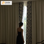DIHIN HOME Modern Houndstooth Printed,Grommet Window Curtain for Living Room,52x63-inch,1 Panel Roman Shades Curtains Window Blinds custom curtains blackout curtains curtains for living room sheer curtains curtain fabric linen curtains kitchen curtains velvet curtains pinch pleat curtains bay window curtains outdoor curtains pleated curtains floral curtains dining room curtains kitchen valances drapes for bedroom patio curtains nursery curtains grommet curtains