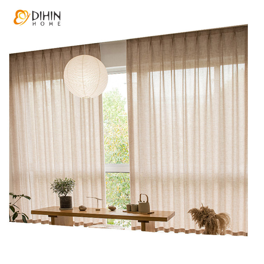 DIHIN HOME Modern Linen Color,Blackout Grommet Window Sheer Curtain for Living Room,52x63-inch,1 Panel Roman Shades Curtains Window Blinds custom curtains blackout curtains curtains for living room sheer curtains curtain fabric linen curtains kitchen curtains velvet curtains pinch pleat curtains bay window curtains outdoor curtains pleated curtains floral curtains dining room curtains kitchen valances drapes for bedroom patio curtains nursery curtains grommet curtains