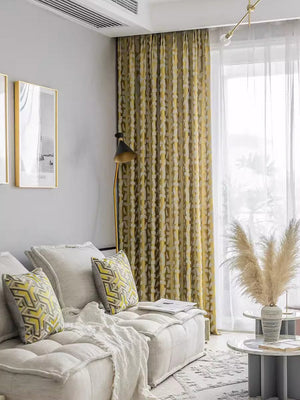DIHIN HOME Modern Luxury Geometric,Blackout Grommet Window Curtain for Living Room,52x63-inch,1 Panel Roman Shades Curtains Window Blinds custom curtains blackout curtains curtains for living room sheer curtains curtain fabric linen curtains kitchen curtains velvet curtains pinch pleat curtains bay window curtains outdoor curtains pleated curtains floral curtains dining room curtains kitchen valances drapes for bedroom patio curtains nursery curtains grommet curtains