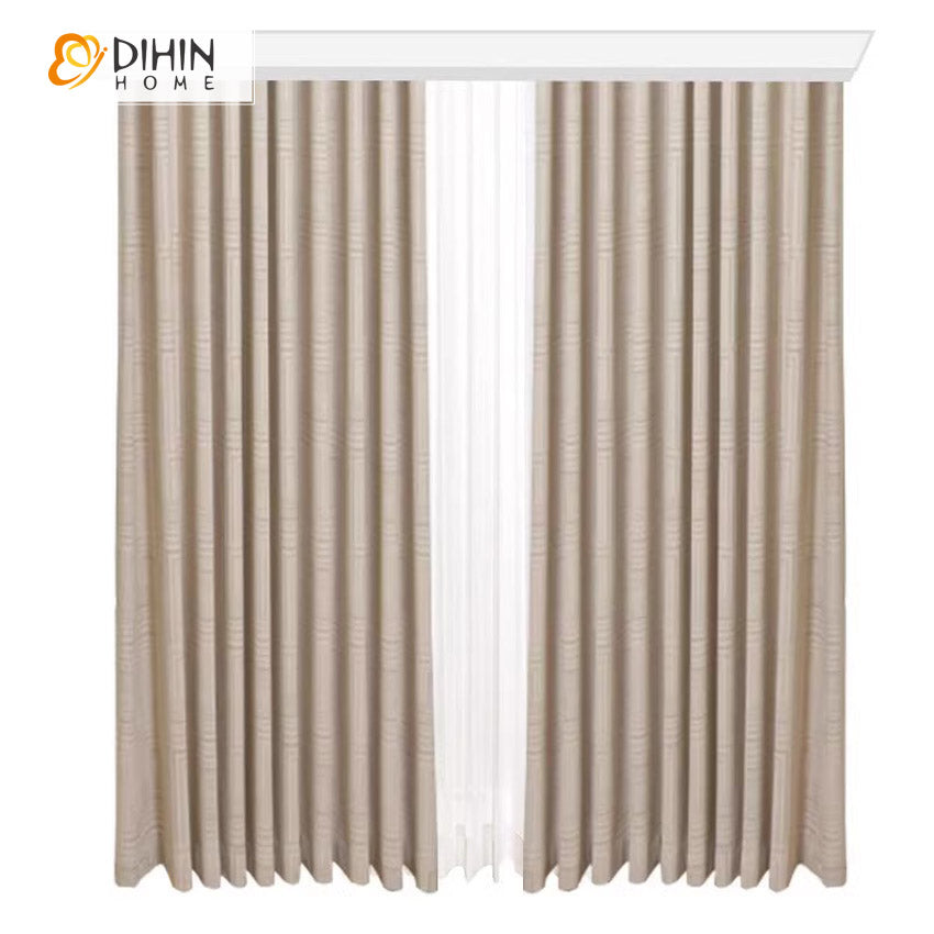 DIHIN HOME Modern Modern Chenille Jacquard,Blackout Grommet Window Curtain Customized Curtain Drapes for Living Room Roman Shades Curtains Window Blinds custom curtains blackout curtains curtains for living room sheer curtains curtain fabric linen curtains kitchen curtains velvet curtains pinch pleat curtains bay window curtains outdoor curtains pleated curtains floral curtains dining room curtains kitchen valances drapes for bedroom patio curtains nursery curtains grommet curtains