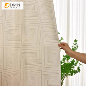 DIHIN HOME Modern Modern Chenille Jacquard,Blackout Grommet Window Curtain Customized Curtain Drapes for Living Room Roman Shades Curtains Window Blinds custom curtains blackout curtains curtains for living room sheer curtains curtain fabric linen curtains kitchen curtains velvet curtains pinch pleat curtains bay window curtains outdoor curtains pleated curtains floral curtains dining room curtains kitchen valances drapes for bedroom patio curtains nursery curtains grommet curtains