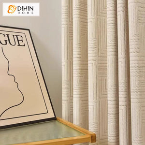 DIHIN HOME Modern Modern Chenille Jacquard,Blackout Grommet Window Curtain Customized Curtain Drapes for Living Room Roman Shades Curtains Window Blinds custom curtains blackout curtains curtains for living room sheer curtains curtain fabric linen curtains kitchen curtains velvet curtains pinch pleat curtains bay window curtains outdoor curtains pleated curtains floral curtains dining room curtains kitchen valances drapes for bedroom patio curtains nursery curtains grommet curtains