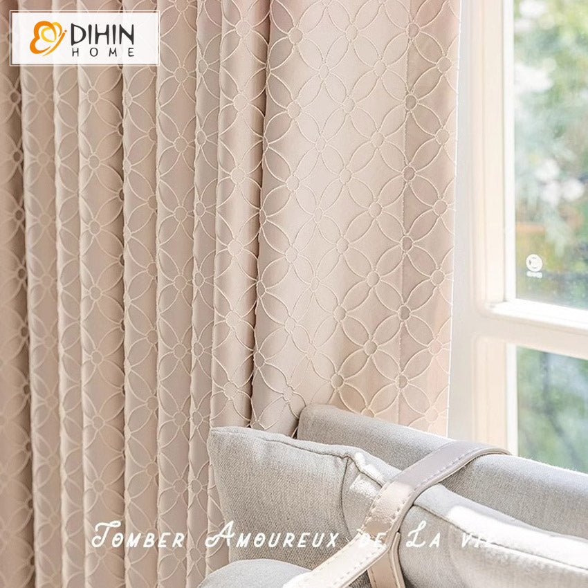 DIHIN HOME Modern Pink Color Jacquard,Blackout Grommet Window Curtain For Living Room ,52x63-inch,1  Panel Roman Shades Curtains Window Blinds custom curtains blackout curtains curtains for living room sheer curtains curtain fabric linen curtains kitchen curtains velvet curtains pinch pleat curtains bay window curtains outdoor curtains pleated curtains floral curtains dining room curtains kitchen valances drapes for bedroom patio curtains nursery curtains grommet curtains