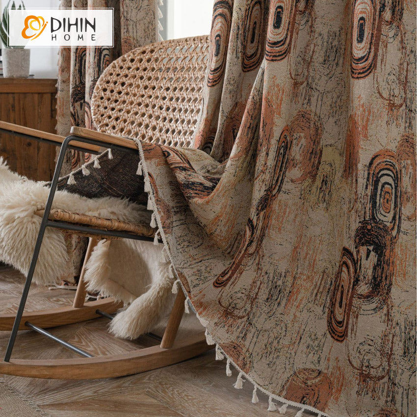 DIHIN HOME Modern Retro Abstract Circles Painting Printed,Blackout Grommet Window Curtain for Living Room ,52x63-inch,1 Panel Roman Shades Curtains Window Blinds custom curtains blackout curtains curtains for living room sheer curtains curtain fabric linen curtains kitchen curtains velvet curtains pinch pleat curtains bay window curtains outdoor curtains pleated curtains floral curtains dining room curtains kitchen valances drapes for bedroom patio curtains nursery curtains grommet curtains