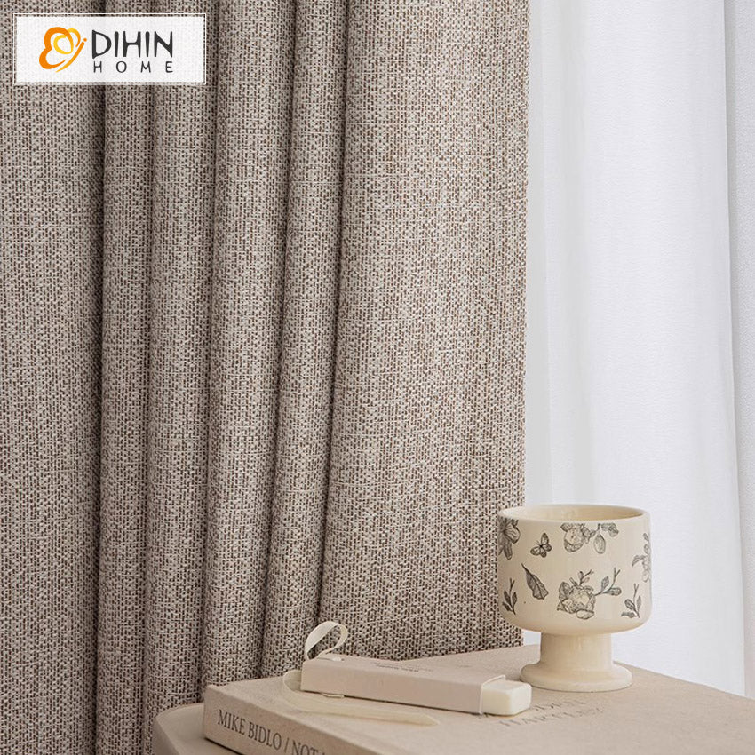 DIHIN HOME Modern Thickness Cotton Linen Fabric,Blackout Grommet Window Curtain for Living Room Roman Shades Curtains Window Blinds custom curtains blackout curtains curtains for living room sheer curtains curtain fabric linen curtains kitchen curtains velvet curtains pinch pleat curtains bay window curtains outdoor curtains pleated curtains floral curtains dining room curtains kitchen valances drapes for bedroom patio curtains nursery curtains grommet curtains