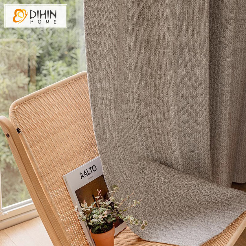 DIHIN HOME Modern Thickness Cotton Linen Fabric,Blackout Grommet Window Curtain for Living Room Roman Shades Curtains Window Blinds custom curtains blackout curtains curtains for living room sheer curtains curtain fabric linen curtains kitchen curtains velvet curtains pinch pleat curtains bay window curtains outdoor curtains pleated curtains floral curtains dining room curtains kitchen valances drapes for bedroom patio curtains nursery curtains grommet curtains