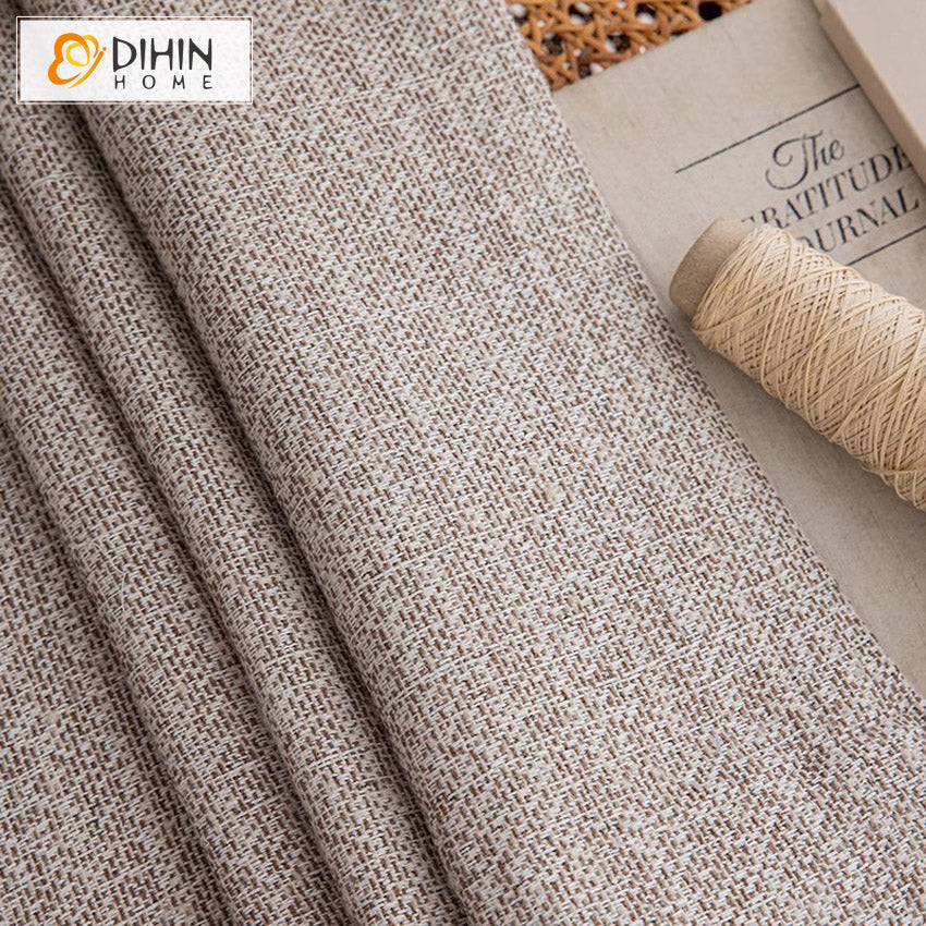 DIHIN HOME Modern Thickness Cotton Linen Fabric,Blackout Grommet Window Curtain for Living Room Roman Shades Curtains Window Blinds custom curtains blackout curtains curtains for living room sheer curtains curtain fabric linen curtains kitchen curtains velvet curtains pinch pleat curtains bay window curtains outdoor curtains pleated curtains floral curtains dining room curtains kitchen valances drapes for bedroom patio curtains nursery curtains grommet curtains
