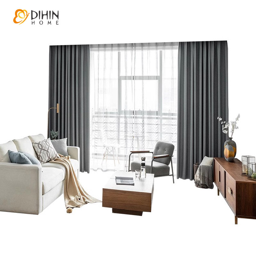 DIHIN HOME Modern Thickness Grey Color Striped,Blackout Grommet Window Curtain Customized Curtain Drapes for Living Room Roman Shades Curtains Window Blinds custom curtains blackout curtains curtains for living room sheer curtains curtain fabric linen curtains kitchen curtains velvet curtains pinch pleat curtains bay window curtains outdoor curtains pleated curtains floral curtains dining room curtains kitchen valances drapes for bedroom patio curtains nursery curtains grommet curtains