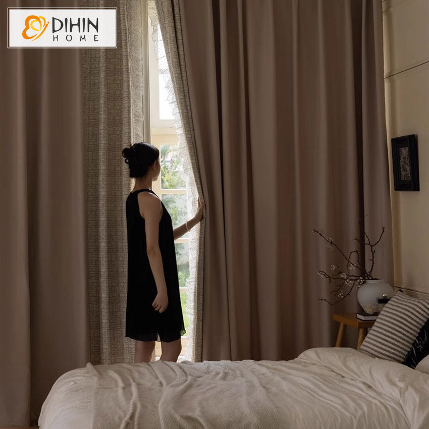 DIHIN HOME Modern Thickness Splicing,Blackout Grommet Window Curtain Customized Curtain Drapes for Living Room Roman Shades Curtains Window Blinds custom curtains blackout curtains curtains for living room sheer curtains curtain fabric linen curtains kitchen curtains velvet curtains pinch pleat curtains bay window curtains outdoor curtains pleated curtains floral curtains dining room curtains kitchen valances drapes for bedroom patio curtains nursery curtains grommet curtains