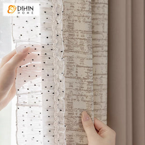 DIHIN HOME Modern Thickness Splicing,Blackout Grommet Window Curtain Customized Curtain Drapes for Living Room Roman Shades Curtains Window Blinds custom curtains blackout curtains curtains for living room sheer curtains curtain fabric linen curtains kitchen curtains velvet curtains pinch pleat curtains bay window curtains outdoor curtains pleated curtains floral curtains dining room curtains kitchen valances drapes for bedroom patio curtains nursery curtains grommet curtains