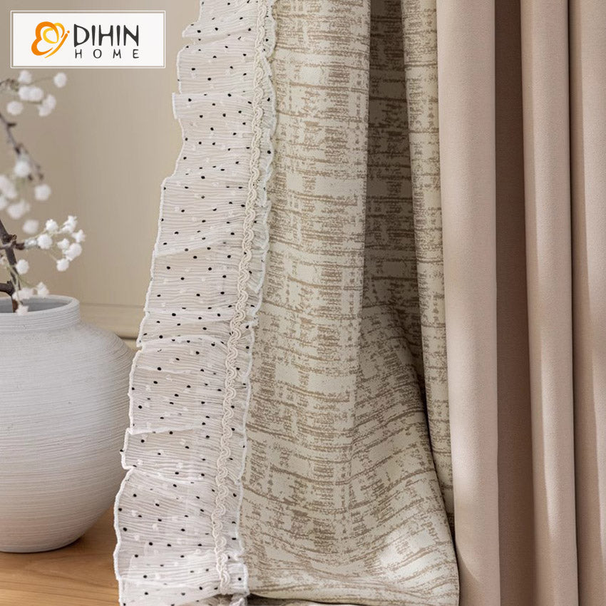 DIHIN HOME Modern Thickness Splicing,Blackout Grommet Window Curtain Customized Curtain Drapes for Living Room Roman Shades Curtains Window Blinds custom curtains blackout curtains curtains for living room sheer curtains curtain fabric linen curtains kitchen curtains velvet curtains pinch pleat curtains bay window curtains outdoor curtains pleated curtains floral curtains dining room curtains kitchen valances drapes for bedroom patio curtains nursery curtains grommet curtains