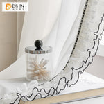 DIHIN HOME Modern White Sheer Curtain With Lace,Grommet Window Curtain for Living Room ,52x63-inch,1 Panelriped Roman Shades Curtains Window Blinds custom curtains blackout curtains curtains for living room sheer curtains curtain fabric linen curtains kitchen curtains velvet curtains pinch pleat curtains bay window curtains outdoor curtains pleated curtains floral curtains dining room curtains kitchen valances drapes for bedroom patio curtains nursery curtains grommet curtains