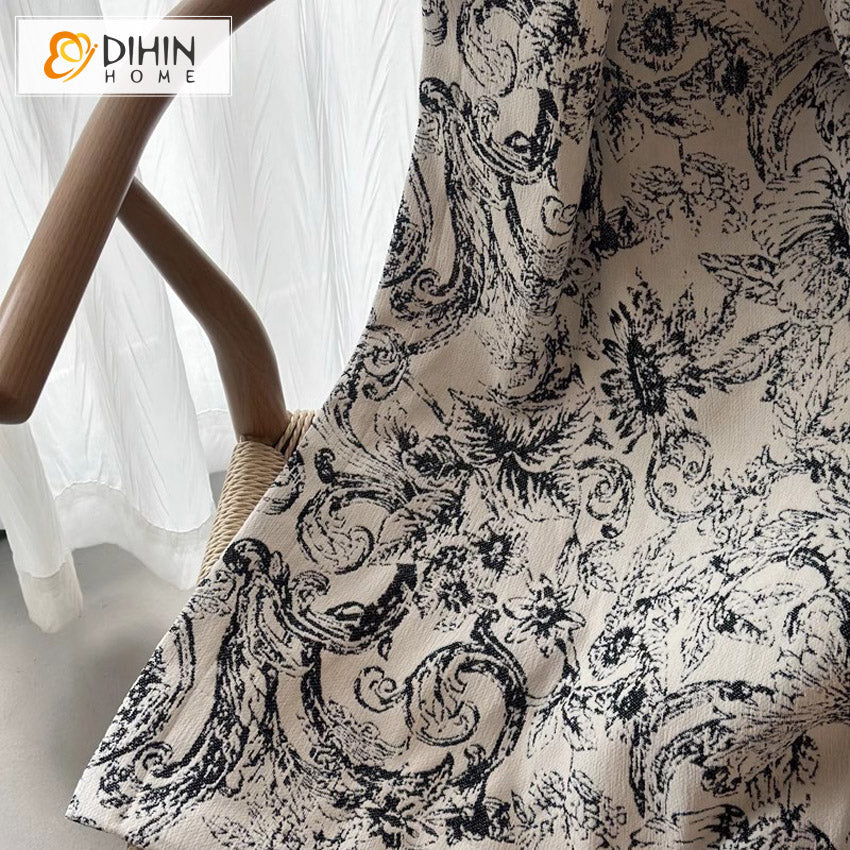 DIHIN HOME Pastoral Abstract Jacquard,Grommet Window Curtain for Living Room,Customzied Curtains Roman Shades Curtains Window Blinds custom curtains blackout curtains curtains for living room sheer curtains curtain fabric linen curtains kitchen curtains velvet curtains pinch pleat curtains bay window curtains outdoor curtains pleated curtains floral curtains dining room curtains kitchen valances drapes for bedroom patio curtains nursery curtains grommet curtains