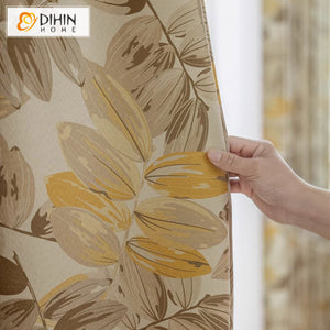DIHIN HOME Pastoral Abstract Leaves Printed,Grommet Window Curtain for Living Room,Customzied Curtains Roman Shades Curtains Window Blinds custom curtains blackout curtains curtains for living room sheer curtains curtain fabric linen curtains kitchen curtains velvet curtains pinch pleat curtains bay window curtains outdoor curtains pleated curtains floral curtains dining room curtains kitchen valances drapes for bedroom patio curtains nursery curtains grommet curtains