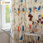 DIHIN HOME Pastoral Bird Printed,Half Blackout Grommet Window Curtain for Living Room ,52x63-inch,1 Panel Roman Shades Curtains Window Blinds custom curtains blackout curtains curtains for living room sheer curtains curtain fabric linen curtains kitchen curtains velvet curtains pinch pleat curtains bay window curtains outdoor curtains pleated curtains floral curtains dining room curtains kitchen valances drapes for bedroom patio curtains nursery curtains grommet curtains