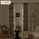 DIHIN HOME Pastoral Black Flowers Printed,Blackout Grommet Window Curtain Customized Curtain Drapes for Living Room Roman Shades Curtains Window Blinds custom curtains blackout curtains curtains for living room sheer curtains curtain fabric linen curtains kitchen curtains velvet curtains pinch pleat curtains bay window curtains outdoor curtains pleated curtains floral curtains dining room curtains kitchen valances drapes for bedroom patio curtains nursery curtains grommet curtains