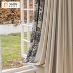 DIHIN HOME Pastoral Black Flowers Printed,Blackout Grommet Window Curtain Customized Curtain Drapes for Living Room Roman Shades Curtains Window Blinds custom curtains blackout curtains curtains for living room sheer curtains curtain fabric linen curtains kitchen curtains velvet curtains pinch pleat curtains bay window curtains outdoor curtains pleated curtains floral curtains dining room curtains kitchen valances drapes for bedroom patio curtains nursery curtains grommet curtains