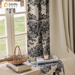 DIHIN HOME Pastoral Black Flowers Printed,Blackout Grommet Window Curtain Customized Curtain Drapes for Living Room Roman Shades Curtains Window Blinds custom curtains blackout curtains curtains for living room sheer curtains curtain fabric linen curtains kitchen curtains velvet curtains pinch pleat curtains bay window curtains outdoor curtains pleated curtains floral curtains dining room curtains kitchen valances drapes for bedroom patio curtains nursery curtains grommet curtains