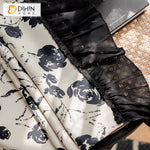 DIHIN HOME Pastoral Black Flowers Printed,Blackout Grommet Window Curtain Customized Curtain Drapes for Living Room Roman Shades Curtains Window Blinds custom curtains blackout curtains curtains for living room sheer curtains curtain fabric linen curtains kitchen curtains velvet curtains pinch pleat curtains bay window curtains outdoor curtains pleated curtains floral curtains dining room curtains kitchen valances drapes for bedroom patio curtains nursery curtains grommet curtains