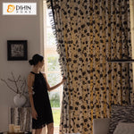 DIHIN HOME Pastoral Black Flowers Printed,Blackout Grommet Window Curtain Customized Curtain Drapes for Living Room Roman Shades Curtains Window Blinds custom curtains blackout curtains curtains for living room sheer curtains curtain fabric linen curtains kitchen curtains velvet curtains pinch pleat curtains bay window curtains outdoor curtains pleated curtains floral curtains dining room curtains kitchen valances drapes for bedroom patio curtains nursery curtains grommet curtains