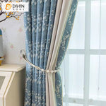 DIHIN HOME Pastoral Blue Color Jacquard,Blackout Grommet Window Curtain for Living Room ,52x63-inch,1 Panel Roman Shades Curtains Window Blinds custom curtains blackout curtains curtains for living room sheer curtains curtain fabric linen curtains kitchen curtains velvet curtains pinch pleat curtains bay window curtains outdoor curtains pleated curtains floral curtains dining room curtains kitchen valances drapes for bedroom patio curtains nursery curtains grommet curtains