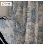 DIHIN HOME Pastoral Blue Color Printed,Half Blackout Grommet Window Curtain for Living Room ,52x63-inch,1 Panel Roman Shades Curtains Window Blinds custom curtains blackout curtains curtains for living room sheer curtains curtain fabric linen curtains kitchen curtains velvet curtains pinch pleat curtains bay window curtains outdoor curtains pleated curtains floral curtains dining room curtains kitchen valances drapes for bedroom patio curtains nursery curtains grommet curtains