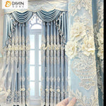 DIHIN HOME Pastoral Blue Embroidered Valance,Blackout Curtains Grommet Window Curtain for Living Room ,52x84-inch,1 Panel Roman Shades Curtains Window Blinds custom curtains blackout curtains curtains for living room sheer curtains curtain fabric linen curtains kitchen curtains velvet curtains pinch pleat curtains bay window curtains outdoor curtains pleated curtains floral curtains dining room curtains kitchen valances drapes for bedroom patio curtains nursery curtains grommet curtains