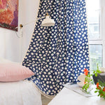 DIHIN HOME Pastoral Blue Fabric White Flowers Printed,Blackout Grommet Window Curtain for Living Room ,52x63-inch,1 Panel Roman Shades Curtains Window Blinds custom curtains blackout curtains curtains for living room sheer curtains curtain fabric linen curtains kitchen curtains velvet curtains pinch pleat curtains bay window curtains outdoor curtains pleated curtains floral curtains dining room curtains kitchen valances drapes for bedroom patio curtains nursery curtains grommet curtains