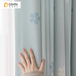 DIHIN HOME Pastoral Blue Flowers Printed,Blackout Grommet Window Curtain for Living Room Roman Shades Curtains Window Blinds custom curtains blackout curtains curtains for living room sheer curtains curtain fabric linen curtains kitchen curtains velvet curtains pinch pleat curtains bay window curtains outdoor curtains pleated curtains floral curtains dining room curtains kitchen valances drapes for bedroom patio curtains nursery curtains grommet curtains