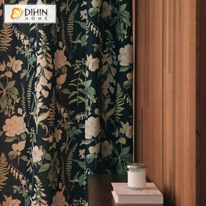 DIHIN HOME Pastoral Blue Flowers Printed,Grommet Window Curtain for Living Room,Customzied Curtains Roman Shades Curtains Window Blinds custom curtains blackout curtains curtains for living room sheer curtains curtain fabric linen curtains kitchen curtains velvet curtains pinch pleat curtains bay window curtains outdoor curtains pleated curtains floral curtains dining room curtains kitchen valances drapes for bedroom patio curtains nursery curtains grommet curtains