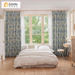 DIHIN HOME Pastoral Blue Leaves Printed,Blackout Grommet Window Curtain Customized Curtain Drapes for Living Room Roman Shades Curtains Window Blinds custom curtains blackout curtains curtains for living room sheer curtains curtain fabric linen curtains kitchen curtains velvet curtains pinch pleat curtains bay window curtains outdoor curtains pleated curtains floral curtains dining room curtains kitchen valances drapes for bedroom patio curtains nursery curtains grommet curtains