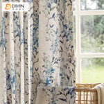 DIHIN HOME Pastoral Blue Leaves Printed,Blackout Grommet Window Curtain for Living Room ,52x63-inch,1 Panel Roman Shades Curtains Window Blinds custom curtains blackout curtains curtains for living room sheer curtains curtain fabric linen curtains kitchen curtains velvet curtains pinch pleat curtains bay window curtains outdoor curtains pleated curtains floral curtains dining room curtains kitchen valances drapes for bedroom patio curtains nursery curtains grommet curtains