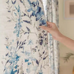 DIHIN HOME Pastoral Blue Leaves Printed,Blackout Grommet Window Curtain for Living Room ,52x63-inch,1 Panel Roman Shades Curtains Window Blinds custom curtains blackout curtains curtains for living room sheer curtains curtain fabric linen curtains kitchen curtains velvet curtains pinch pleat curtains bay window curtains outdoor curtains pleated curtains floral curtains dining room curtains kitchen valances drapes for bedroom patio curtains nursery curtains grommet curtains